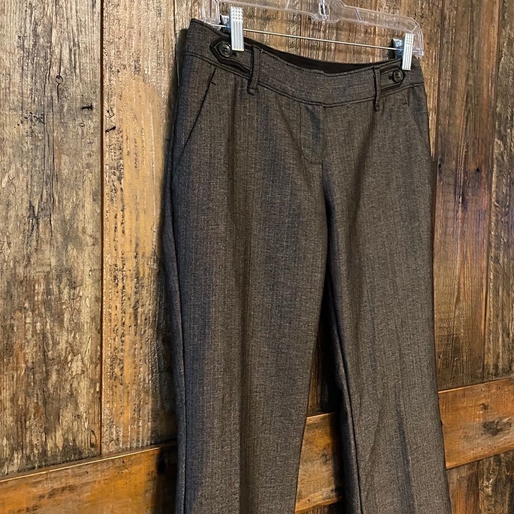 The Limited Sz 0 Brown Pin Stripes Drew Fit Career Workwear Casual Pants - Picture 6 of 11